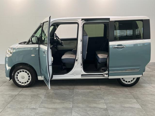 ムーヴキャンバスストライプスG コーナーセンサー 両側電動スライドドア衝突被害軽減ブレーキ コーナーセンサー バックカメラ(ナビ装着時用) CDステレオ 両側電動スライド 前席シートヒーター 電動パーキング LED オートライト オートエアコン スマートキー(滋賀県)の中古車