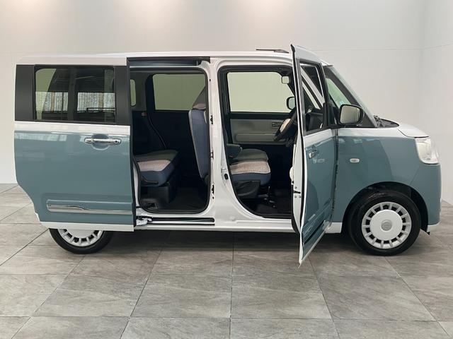 ムーヴキャンバスストライプスG コーナーセンサー 両側電動スライドドア衝突被害軽減ブレーキ コーナーセンサー バックカメラ(ナビ装着時用) CDステレオ 両側電動スライド 前席シートヒーター 電動パーキング LED オートライト オートエアコン スマートキー(滋賀県)の中古車