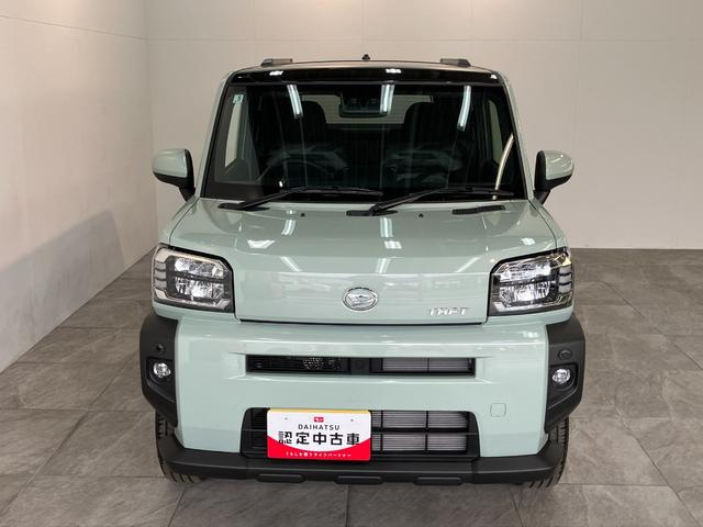 タフトＧ　レーダークルーズコントロール　届出済未使用車衝突被害軽減ブレーキ　コーナーセンサー　バックカメラ（ナビ装着時用）　前席シートヒーター　電動パーキング　スカイフィールトップ　ＬＥＤ　オートライト　オートエアコン　スマートキー　エコアイドル（滋賀県）の中古車