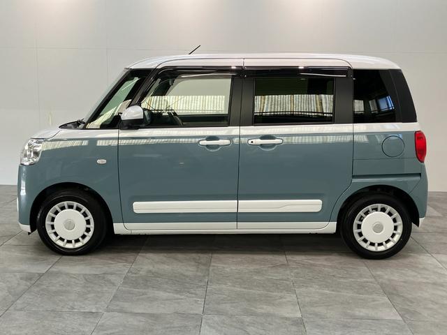 ムーヴキャンバスストライプスＧ　フルセグナビ　パノラマカメラ　前後ドラレコ衝突被害軽減ブレーキ　フルセグナビ　パノラマカメラ　ＤＶＤ再生　Ｂｌｕｅｔｏｏｔｈ　ＵＳＢ　前後ドラレコ　ＥＴＣ　両側電動スライドドア　ＬＥＤ　オートライト　シートヒーター　オートエアコン（滋賀県）の中古車