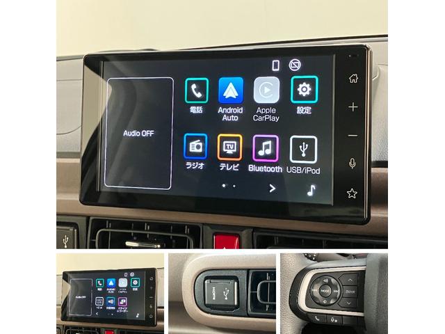 ムーヴキャンバスセオリーＧターボ　４ＷＤ　ＩＤＬレス　ディスプレイオーディオ衝突被害軽減ブレーキ　コーナーセンサー　９型ディスプレイオーディオ　Ｂｌｕｅｔｏｏｔｈ　ＵＳＢ　バックカメラ　前後ドラレコ　両側電動スライドドア　前席シートヒーター　ＬＥＤ　レーダークルコン（滋賀県）の中古車