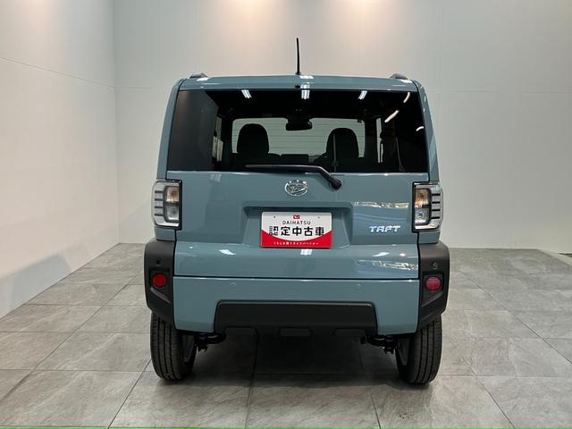 タフトＧ　レーダークルコン　シートヒーター　ＬＥＤ　届出済未使用車衝突被害軽減ブレーキ　コーナーセンサー　バックカメラ（ナビ装着時用）　前席シートヒーター　電動パーキング　スカイフィールトップ　ＬＥＤ　オートライト　オートエアコン　スマートキー　クルーズコントロール（滋賀県）の中古車