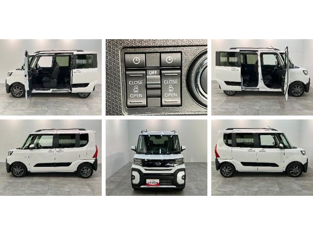 タントファンクロス　９型ディスプレイオーディオ　バックカメラ衝突被害軽減ブレーキ　コーナーセンサー　９型ディスプレイオーディオ　フルセグ　Ｂｌｕｅｔｏｏｔｈ　ＵＳＢ　バックカメラ　両側電動スライドドア　前席シートヒーター　ＬＥＤ　スマートキー　エコアイドル（滋賀県）の中古車