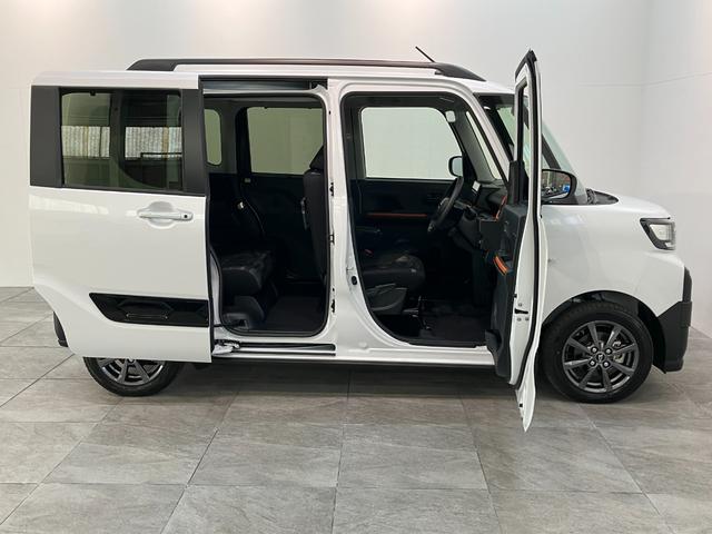 タントファンクロス　９型ディスプレイオーディオ　バックカメラ衝突被害軽減ブレーキ　コーナーセンサー　９型ディスプレイオーディオ　フルセグ　Ｂｌｕｅｔｏｏｔｈ　ＵＳＢ　バックカメラ　両側電動スライドドア　前席シートヒーター　ＬＥＤ　スマートキー　エコアイドル（滋賀県）の中古車