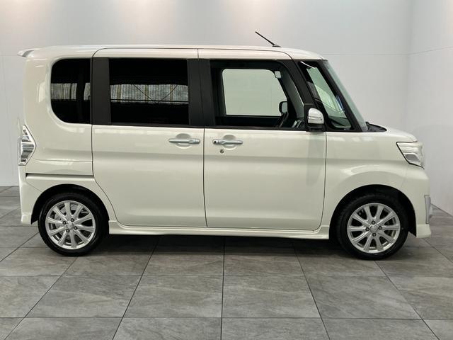 タントカスタムRS SA フルセグナビ バックカメラ 車検整備付衝突被害軽減ブレーキ ターボ フルセグナビ Bluetooth DVD再生 バックカメラ ETC 両側電動スライドドア LED オートライト オートエアコン スマートキー タイヤ4本新品交換済み(滋賀県)の中古車