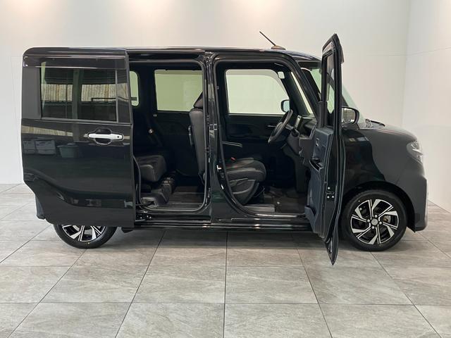 タントカスタムＸ　フルセグナビ　バックカメラ　前後ドラレコ衝突被害軽減ブレーキ　コーナーセンサー　フルセグナビ　Ｂｌｕｅｔｏｏｔｈ　ＤＶＤ　ＵＳＢ　バックカメラ　前後ドラレコ　　両側電動スライドドア　シートヒーター　ＬＥＤ　スマートキー　タイヤ４本新品交換済（滋賀県）の中古車