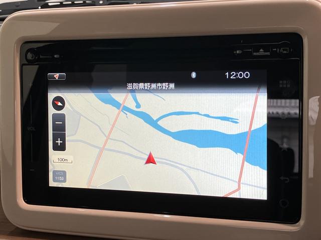 アルトラパンＸ　ナビ　パノラマカメラ　前後ドラレコ　シートヒーター衝突被害軽減ブレーキ　フルセグナビ　パノラマカメラ　前後ドラレコ　Ｂｌｕｅｔｏｏｔｈ　ＵＳＢ　運転席シートヒーター　ＨＩＤ　オートライト　オートエアコン　電動格納式ミラー　スマートキー　エコアイドル（滋賀県）の中古車