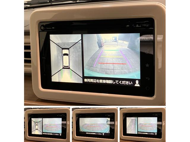 アルトラパンＸ　ナビ　パノラマカメラ　前後ドラレコ　シートヒーター衝突被害軽減ブレーキ　フルセグナビ　パノラマカメラ　前後ドラレコ　Ｂｌｕｅｔｏｏｔｈ　ＵＳＢ　運転席シートヒーター　ＨＩＤ　オートライト　オートエアコン　電動格納式ミラー　スマートキー　エコアイドル（滋賀県）の中古車