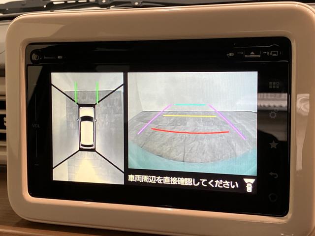 アルトラパンＸ　ナビ　パノラマカメラ　前後ドラレコ　シートヒーター衝突被害軽減ブレーキ　フルセグナビ　パノラマカメラ　前後ドラレコ　Ｂｌｕｅｔｏｏｔｈ　ＵＳＢ　運転席シートヒーター　ＨＩＤ　オートライト　オートエアコン　電動格納式ミラー　スマートキー　エコアイドル（滋賀県）の中古車
