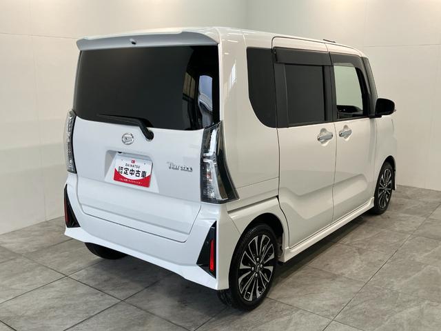 タントカスタムＲＳ　両側電動スライドドア　レーダークルコン衝突被害軽減ブレーキ　コーナーセンサー　パノラマカメラ（ナビ装着時用）　両側電動スライドドア　前席シートヒーター　電動パーキングブレーキ　ＬＥＤ　オートライト　オートエアコン　クルーズコントロール（滋賀県）の中古車