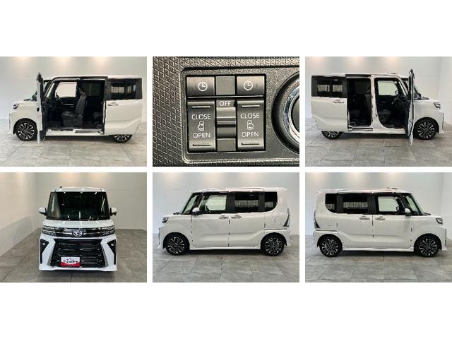 タントカスタムＲＳ　両側電動スライドドア　レーダークルコン衝突被害軽減ブレーキ　コーナーセンサー　パノラマカメラ（ナビ装着時用）　両側電動スライドドア　前席シートヒーター　電動パーキングブレーキ　ＬＥＤ　オートライト　オートエアコン　クルーズコントロール（滋賀県）の中古車