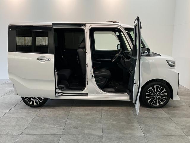 タントカスタムＲＳ　両側電動スライドドア　レーダークルコン衝突被害軽減ブレーキ　コーナーセンサー　パノラマカメラ（ナビ装着時用）　両側電動スライドドア　前席シートヒーター　電動パーキングブレーキ　ＬＥＤ　オートライト　オートエアコン　クルーズコントロール（滋賀県）の中古車