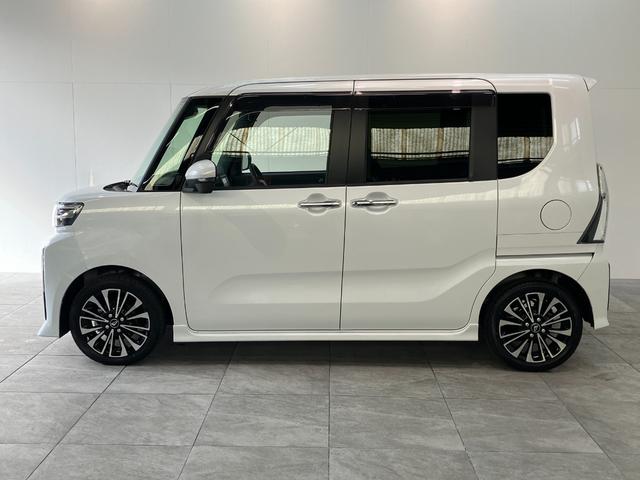 タントカスタムＲＳ　フルセグナビ　パノラマカメラ　レーダークルコン衝突被害軽減ブレーキ　コーナーセンサー　フルセグナビ　Ｂｌｕｅｔｏｏｔｈ　ＤＶＤ　ＵＳＢ　パノラマカメラ　レーダークルーズコントロール　両側電動スライドドア　前席シートヒーター　ＬＥＤ　スマートキー（滋賀県）の中古車