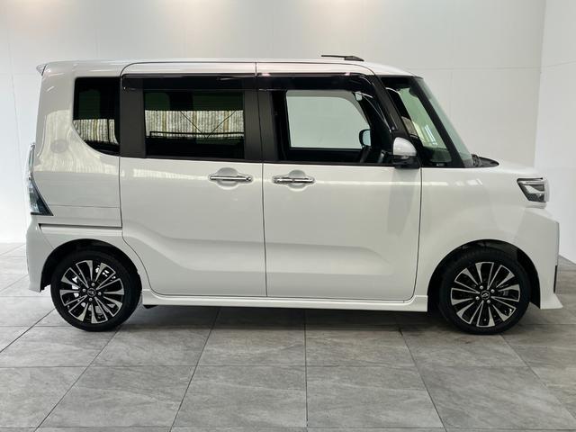 タントカスタムＲＳ　フルセグナビ　パノラマカメラ　レーダークルコン衝突被害軽減ブレーキ　コーナーセンサー　フルセグナビ　Ｂｌｕｅｔｏｏｔｈ　ＤＶＤ　ＵＳＢ　パノラマカメラ　レーダークルーズコントロール　両側電動スライドドア　前席シートヒーター　ＬＥＤ　スマートキー（滋賀県）の中古車