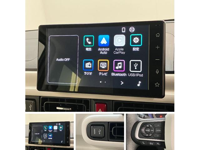 ムーヴキャンバスストライプスＧ　駐車支援システム　９型Ｄ．Ａ　届出済未使用車衝突被害軽減ブレーキ　コーナーセンサー　９型ディスプレイオーディオ　フルセグ　Ｂｌｕｅｔｏｏｔｈ　ＵＳＢ　パノラマカメラ　駐車支援システム　両側電動スライドドア　前席シートヒーター　ＬＥＤ（滋賀県）の中古車