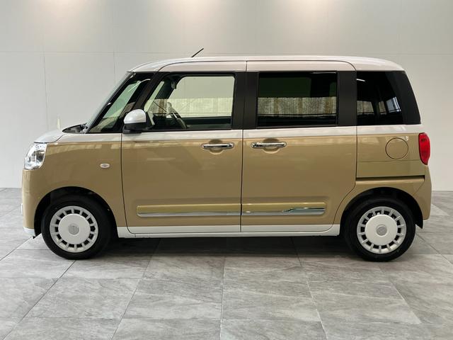 ムーヴキャンバスストライプスＧ　駐車支援システム　９型Ｄ．Ａ　届出済未使用車衝突被害軽減ブレーキ　コーナーセンサー　９型ディスプレイオーディオ　フルセグ　Ｂｌｕｅｔｏｏｔｈ　ＵＳＢ　パノラマカメラ　駐車支援システム　両側電動スライドドア　前席シートヒーター　ＬＥＤ（滋賀県）の中古車