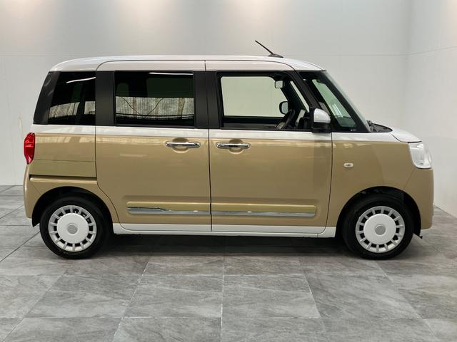 ムーヴキャンバスストライプスＧ　駐車支援システム　９型Ｄ．Ａ　届出済未使用車衝突被害軽減ブレーキ　コーナーセンサー　９型ディスプレイオーディオ　フルセグ　Ｂｌｕｅｔｏｏｔｈ　ＵＳＢ　パノラマカメラ　駐車支援システム　両側電動スライドドア　前席シートヒーター　ＬＥＤ（滋賀県）の中古車