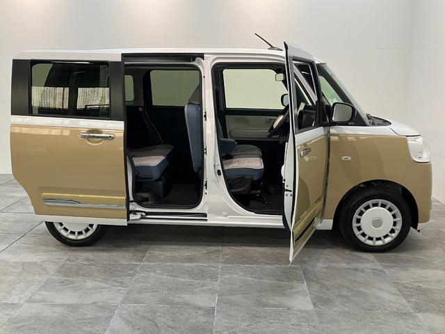 ムーヴキャンバスストライプスＧ　駐車支援システム　９型Ｄ．Ａ　届出済未使用車衝突被害軽減ブレーキ　コーナーセンサー　９型ディスプレイオーディオ　フルセグ　Ｂｌｕｅｔｏｏｔｈ　ＵＳＢ　パノラマカメラ　駐車支援システム　両側電動スライドドア　前席シートヒーター　ＬＥＤ（滋賀県）の中古車