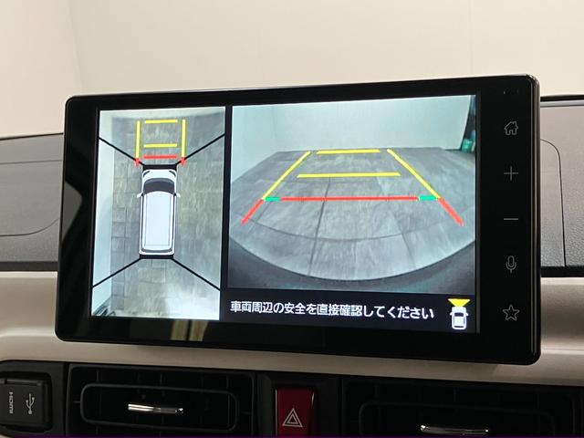 ムーヴキャンバスストライプスＧ　駐車支援システム　９型Ｄ．Ａ　届出済未使用車衝突被害軽減ブレーキ　コーナーセンサー　９型ディスプレイオーディオ　フルセグ　Ｂｌｕｅｔｏｏｔｈ　ＵＳＢ　パノラマカメラ　駐車支援システム　両側電動スライドドア　前席シートヒーター　ＬＥＤ（滋賀県）の中古車