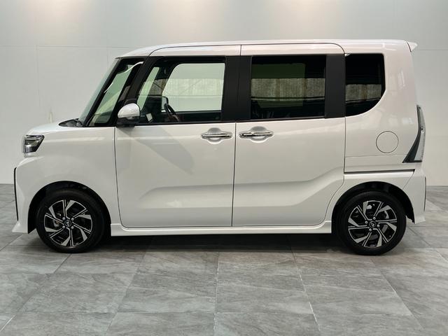 タントカスタムＸ　９型ディスプレイオーディオ　届出済未使用車衝突被害軽減ブレーキ　コーナーセンサー　９型ディスプレイオーディオ　フルセグ　Ｂｌｕｅｔｏｏｔｈ　ＵＳＢ　バックカメラ　両側電動スライドドア　前席シートヒーター　ＬＥＤ　スマートキー　エコアイドル（滋賀県）の中古車