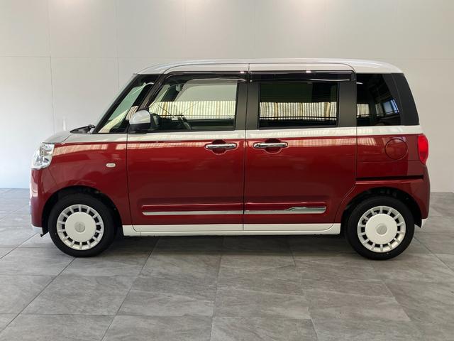 ムーヴキャンバスストライプスG フルセグナビ パノラマカメラ 前後ドラレコ衝突被害軽減ブレーキ コーナーセンサー フルセグナビ パノラマカメラ DVD再生 Bluetooth USB 前後ドラレコ 両側電動スライドドア LED シートヒーター 電動パーキングブレーキ(滋賀県)の中古車