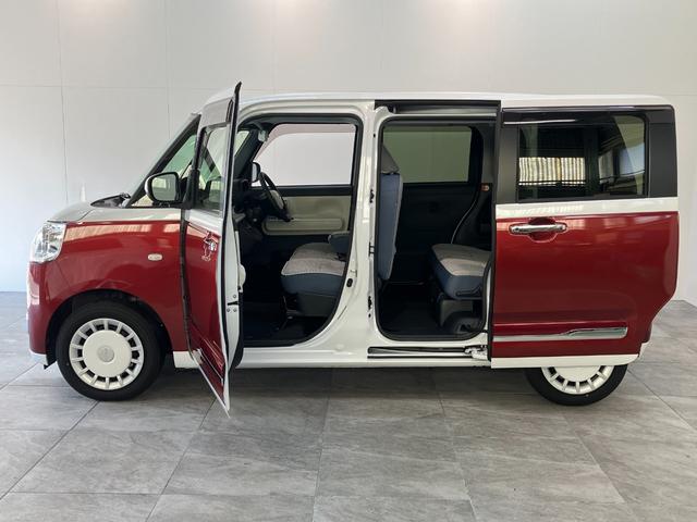 ムーヴキャンバスストライプスG フルセグナビ パノラマカメラ 前後ドラレコ衝突被害軽減ブレーキ コーナーセンサー フルセグナビ パノラマカメラ DVD再生 Bluetooth USB 前後ドラレコ 両側電動スライドドア LED シートヒーター 電動パーキングブレーキ(滋賀県)の中古車