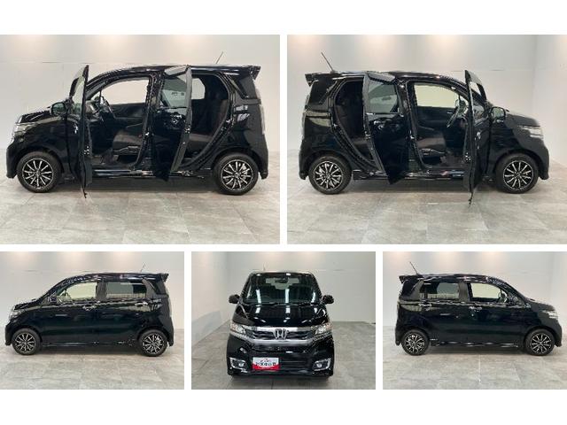 Ｎ−ＷＧＮカスタムＧ　４ＷＤ　ワンセグナビ　バックカメラ　ＨＩＤ　車検整備付ワンセグナビ　バックカメラ　ＤＶＤ再生　Ｂｌｕｅｔｏｏｔｈ　前後ドラレコ　ＥＴＣ　ＨＩＤ　オートライト　オートエアコン　シートヒーター　スマートキー　電格ミラー　フルタイム４ＷＤ　タイヤ４本新品交換済（滋賀県）の中古車