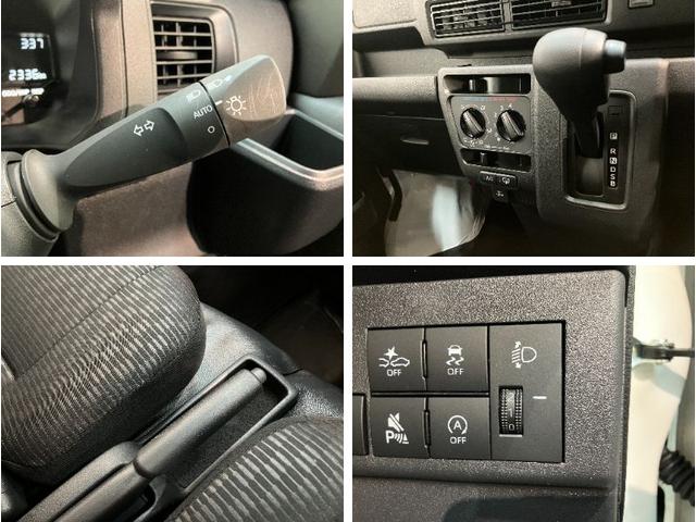 ハイゼットカーゴＤＸ　４ＷＤ　キーレス　パワーウインドウ　走行２千キロ台衝突被害軽減ブレーキ　スマアシ　コーナーセンサー　前席パワーウインドウ　ＡＭ／ＦＭステレオ　両側スライドドア　パートタイム４ＷＤ　オートライト　マニュアルレベリング（滋賀県）の中古車