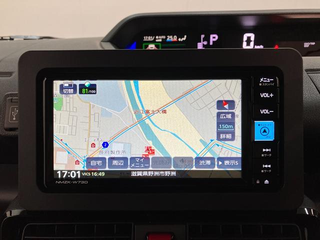 タントカスタムX IDLEレス フルセグナビ バックカメラ衝突被害軽減ブレーキ コーナーセンサー フルセグナビ Bluetooth DVD再生 USB バックカメラ ETC 両側電動スライドドア 前席シートヒーター LED スマートキー オートエアコン(滋賀県)の中古車