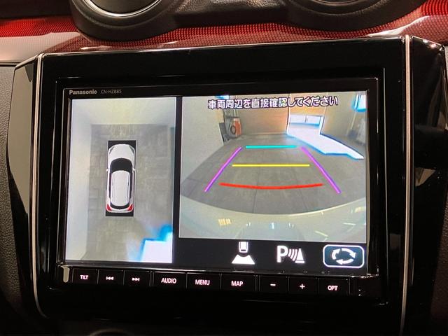スイフトスポーツベースグレード　ターボ　６ＭＴ　８型ナビ　パノラマカメラ衝突被害軽減ブレーキ　６ＭＴ車　８型フルセグナビ　パノラマカメラ　ＤＶＤ　Ｂｌｕｅｔｏｏｔｈ　ＵＳＢ　ＥＴＣ２．０　前後ドラレコ　レーダ−クルーズコントロール　シートヒーター　コーナーセンサー　ＬＥＤ（滋賀県）の中古車