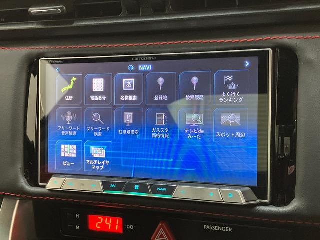 BRZGT 6MT フルセグナビ バックカメラ STiマフラーフルセグナビ バックカメラ DVD再生 Bluetooth USB シートヒーター クルコン ブレンボブレーキキャリパー STiマフラー STiスプリング スマートキー タイヤ4本新品交換済み(滋賀県)の中古車