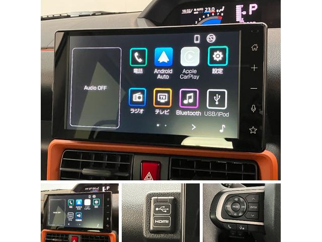 タントファンクロス　９型ディスプレイオーディオ　バックカメラ衝突被害軽減ブレーキ　コーナーセンサー　９型ディスプレイオーディオ　フルセグ　Ｂｌｕｅｔｏｏｔｈ　ＵＳＢ　バックカメラ　両側電動スライドドア　前席シートヒーター　ＬＥＤ　スマートキー　エコアイドル（滋賀県）の中古車