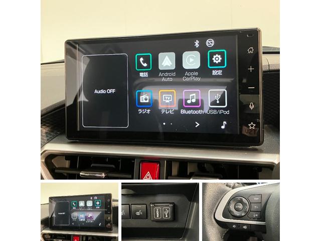 ロッキーレミアムＧ　９型ディスプレイオーディオ　Ｂカメラ　ドラレコ衝突被害軽減ブレーキ　コーナーセンサー　９型ディスプレイオーディオ　フルセグ　バックカメラ　Ｂｌｕｅｔｏｏｔｈ　ＵＳＢ　ドラレコ　ＴＶコントロール　前席シートヒーター　ＬＥＤ　レーダークルコン（滋賀県）の中古車