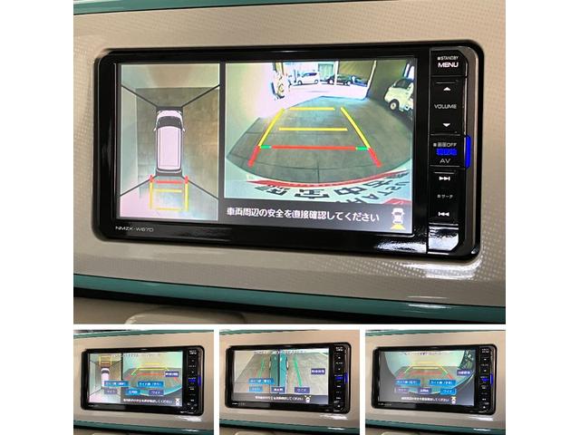 ムーヴキャンバスＧメイクアップＳＡ２　フルセグナビ　Ｐカメラ　両側パワスラ衝突被害軽減ブレーキ　フルセグナビ　パノラマカメラ　ＤＶＤ再生　Ｂｌｕｅｔｏｏｔｈ　ＵＳＢ　両側電動スライドドア　ＬＥＤヘッドライト　オートライト　オートエアコン　電動格納式ミラー　エコアイドル（滋賀県）の中古車