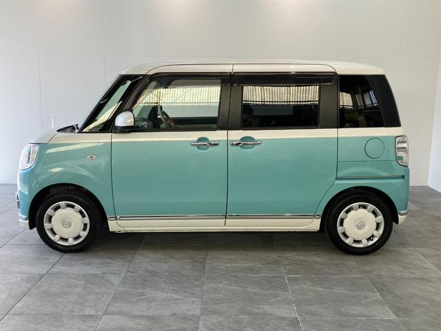 ムーヴキャンバスＧメイクアップＳＡ２　フルセグナビ　Ｐカメラ　両側パワスラ衝突被害軽減ブレーキ　フルセグナビ　パノラマカメラ　ＤＶＤ再生　Ｂｌｕｅｔｏｏｔｈ　ＵＳＢ　両側電動スライドドア　ＬＥＤヘッドライト　オートライト　オートエアコン　電動格納式ミラー　エコアイドル（滋賀県）の中古車