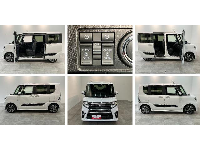 タントカスタムＲＳスタイルセレクション　９型ナビ　前後ドラレコ衝突被害軽減ブレーキ　コーナーセンサー　ターボ　９型フルセグナビ　Ｂｌｕｅｔｏｏｔｈ　ＤＶＤ再生　ＵＳＢ　Ｂカメラ　前後ドラレコ　両側電動スライドＤ　前席シートヒーター　レーダークルーズコントロール（滋賀県）の中古車