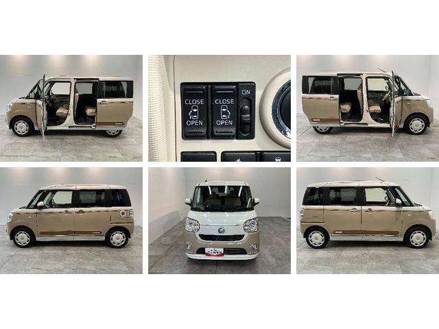 ムーヴキャンバスＧメイクアップＶＳ　ＳＡ３　８型ナビ　Ｐカメラ　前後ドラレコ衝突被害軽減ブレーキ　８型フルセグナビ　パノラマカメラ　ＤＶＤ再生　Ｂｌｕｅｔｏｏｔｈ　ＵＳＢ　前後ドラレコ　ＥＴＣ　両側電動スライドドア　ＬＥＤ　オートライト　オートエアコン　シートヒーター（滋賀県）の中古車