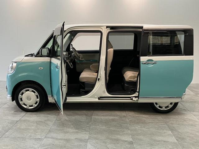 ムーヴキャンバスＧメイクアップＳＡ３　８型ナビ　初音ミクリミテッドＰＫＧ衝突被害軽減ブレーキ　８型フルセグナビ　パノラマカメラ　ＤＶＤ再生　Ｂｌｕｅｔｏｏｔｈ　ＵＳＢ　ドラレコ　ＥＴＣ　ＬＥＤヘッドライト　オートライト　オートエアコン　スマートキー　エコアイドル（滋賀県）の中古車