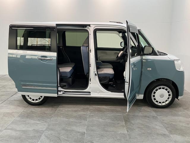 ムーヴキャンバスストライプスＧターボ　１０型ナビ　バックカメラ　前後ドラレコ衝突被害軽減ブレーキ　コーナーセンサー　１０型フルセグナビ　Ｂカメラ　ＤＶＤ　Ｂｌｕｅｔｏｏｔｈ　ＵＳＢ　ドラレコ　ＥＴＣ　前席シートヒーター　両側電動スライド　ＬＥＤ　レーダークルーズコントロール（滋賀県）の中古車