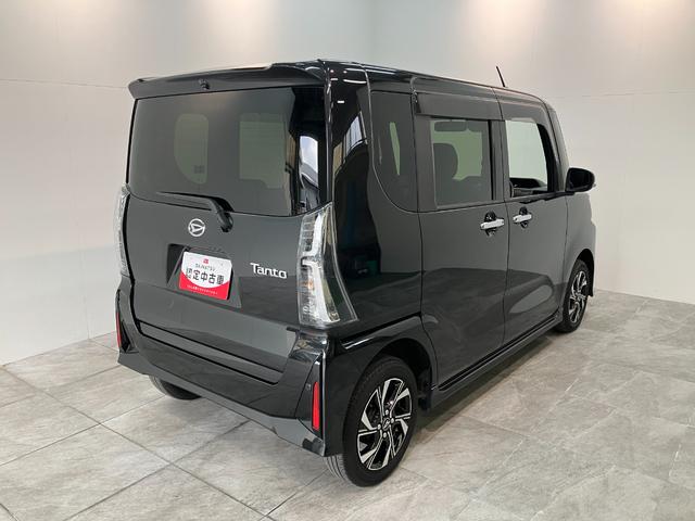 タントカスタムＸ　４ＷＤ　フルセグナビ　パノラマカメラ　車検整備付衝突被害軽減ブレーキ　コーナーセンサー　フルセグナビ　Ｂｌｕｅｔｏｏｔｈ　ＤＶＤ再生　ＵＳＢ　パノラマカメラ　両側電動スライドドア　前席シートヒーター　ＬＥＤ　スマートキー　エコアイドル　４ＷＤ（滋賀県）の中古車