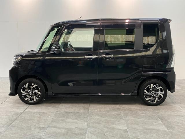 タントカスタムＸ　４ＷＤ　フルセグナビ　パノラマカメラ　車検整備付衝突被害軽減ブレーキ　コーナーセンサー　フルセグナビ　Ｂｌｕｅｔｏｏｔｈ　ＤＶＤ再生　ＵＳＢ　パノラマカメラ　両側電動スライドドア　前席シートヒーター　ＬＥＤ　スマートキー　エコアイドル　４ＷＤ（滋賀県）の中古車