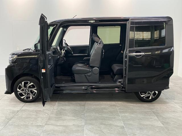 タントカスタムＸ　４ＷＤ　フルセグナビ　パノラマカメラ　車検整備付衝突被害軽減ブレーキ　コーナーセンサー　フルセグナビ　Ｂｌｕｅｔｏｏｔｈ　ＤＶＤ再生　ＵＳＢ　パノラマカメラ　両側電動スライドドア　前席シートヒーター　ＬＥＤ　スマートキー　エコアイドル　４ＷＤ（滋賀県）の中古車