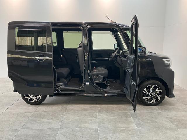 タントカスタムＸ　４ＷＤ　フルセグナビ　パノラマカメラ　車検整備付衝突被害軽減ブレーキ　コーナーセンサー　フルセグナビ　Ｂｌｕｅｔｏｏｔｈ　ＤＶＤ再生　ＵＳＢ　パノラマカメラ　両側電動スライドドア　前席シートヒーター　ＬＥＤ　スマートキー　エコアイドル　４ＷＤ（滋賀県）の中古車