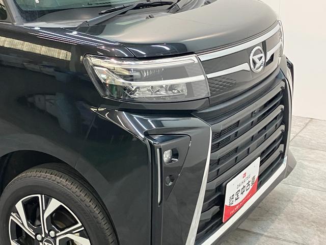 タントカスタムＸ　４ＷＤ　フルセグナビ　パノラマカメラ　車検整備付衝突被害軽減ブレーキ　コーナーセンサー　フルセグナビ　Ｂｌｕｅｔｏｏｔｈ　ＤＶＤ再生　ＵＳＢ　パノラマカメラ　両側電動スライドドア　前席シートヒーター　ＬＥＤ　スマートキー　エコアイドル　４ＷＤ（滋賀県）の中古車