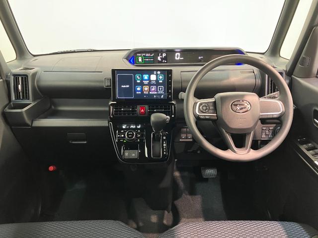 タントカスタムＸ　９型ディスプレイオーディオ　届出済未使用車衝突被害軽減ブレーキ　コーナーセンサー　９型ディスプレイオーディオ　フルセグ　Ｂｌｕｅｔｏｏｔｈ　ＵＳＢ　バックカメラ　両側電動スライドドア　前席シートヒーター　ＬＥＤ　スマートキー　エコアイドル（滋賀県）の中古車