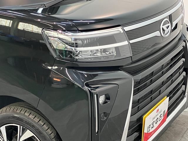 タントカスタムＸ　９型ディスプレイオーディオ　届出済未使用車衝突被害軽減ブレーキ　コーナーセンサー　９型ディスプレイオーディオ　フルセグ　Ｂｌｕｅｔｏｏｔｈ　ＵＳＢ　バックカメラ　両側電動スライドドア　前席シートヒーター　ＬＥＤ　スマートキー　エコアイドル（滋賀県）の中古車