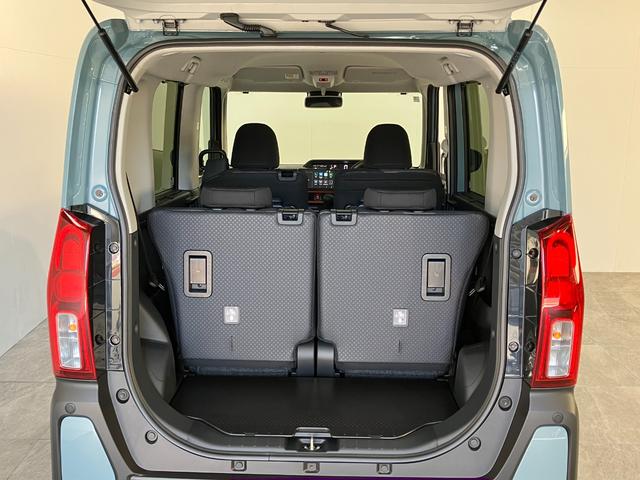 タントファンクロス　９型ディスプレイオーディオ　届出済未使用車衝突被害軽減ブレーキ　コーナーセンサー　９型ディスプレイオーディオ　フルセグ　Ｂｌｕｅｔｏｏｔｈ　ＵＳＢ　バックカメラ　両側電動スライドドア　前席シートヒーター　ＬＥＤ　スマートキー　エコアイドル（滋賀県）の中古車