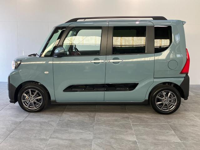 タントファンクロス　９型ディスプレイオーディオ　届出済未使用車衝突被害軽減ブレーキ　コーナーセンサー　９型ディスプレイオーディオ　フルセグ　Ｂｌｕｅｔｏｏｔｈ　ＵＳＢ　バックカメラ　両側電動スライドドア　前席シートヒーター　ＬＥＤ　スマートキー　エコアイドル（滋賀県）の中古車