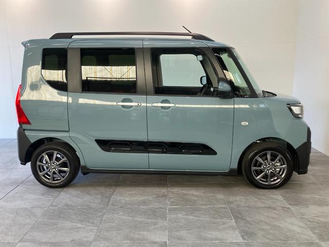 タントファンクロス　９型ディスプレイオーディオ　届出済未使用車衝突被害軽減ブレーキ　コーナーセンサー　９型ディスプレイオーディオ　フルセグ　Ｂｌｕｅｔｏｏｔｈ　ＵＳＢ　バックカメラ　両側電動スライドドア　前席シートヒーター　ＬＥＤ　スマートキー　エコアイドル（滋賀県）の中古車