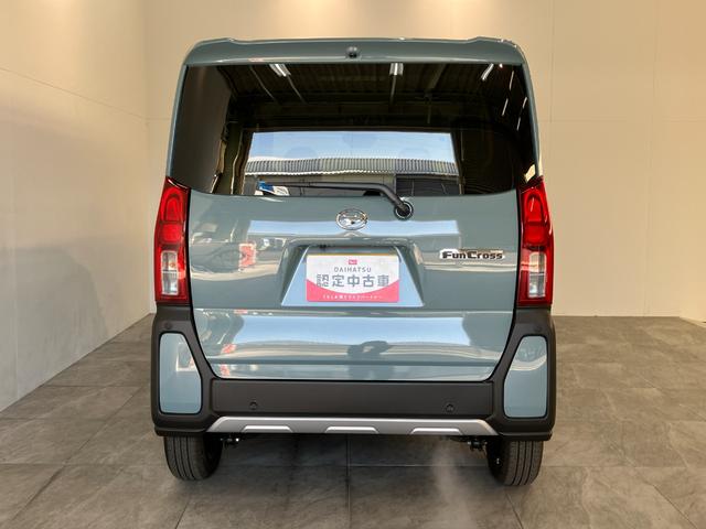 タントファンクロス　９型ディスプレイオーディオ　届出済未使用車衝突被害軽減ブレーキ　コーナーセンサー　９型ディスプレイオーディオ　フルセグ　Ｂｌｕｅｔｏｏｔｈ　ＵＳＢ　バックカメラ　両側電動スライドドア　前席シートヒーター　ＬＥＤ　スマートキー　エコアイドル（滋賀県）の中古車